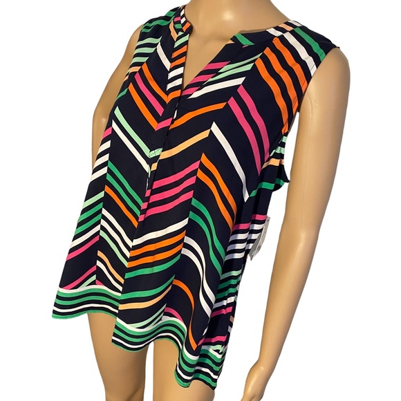 ๐ CROWN & IVY | STRIPED SLEEVELESS TOP SZ PL - Picture 3 of 16